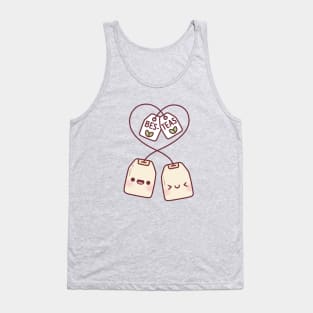 Cute Teabags Forming Heart Bes Teas Besties Tank Top